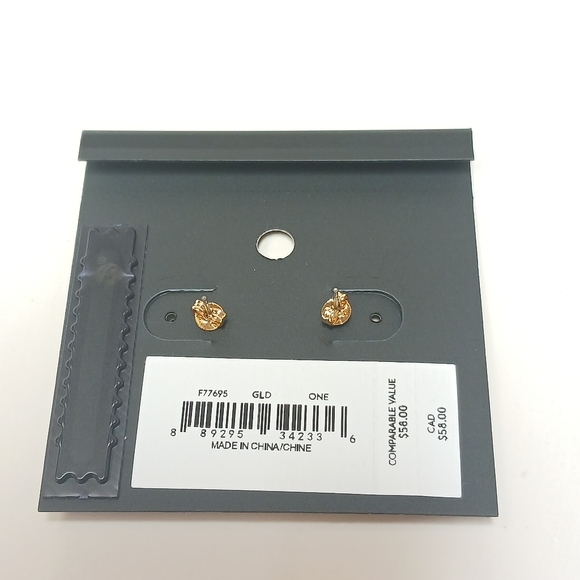 NWT Coach Horse & Carriage Stud Earrings - Picture 3 of 3